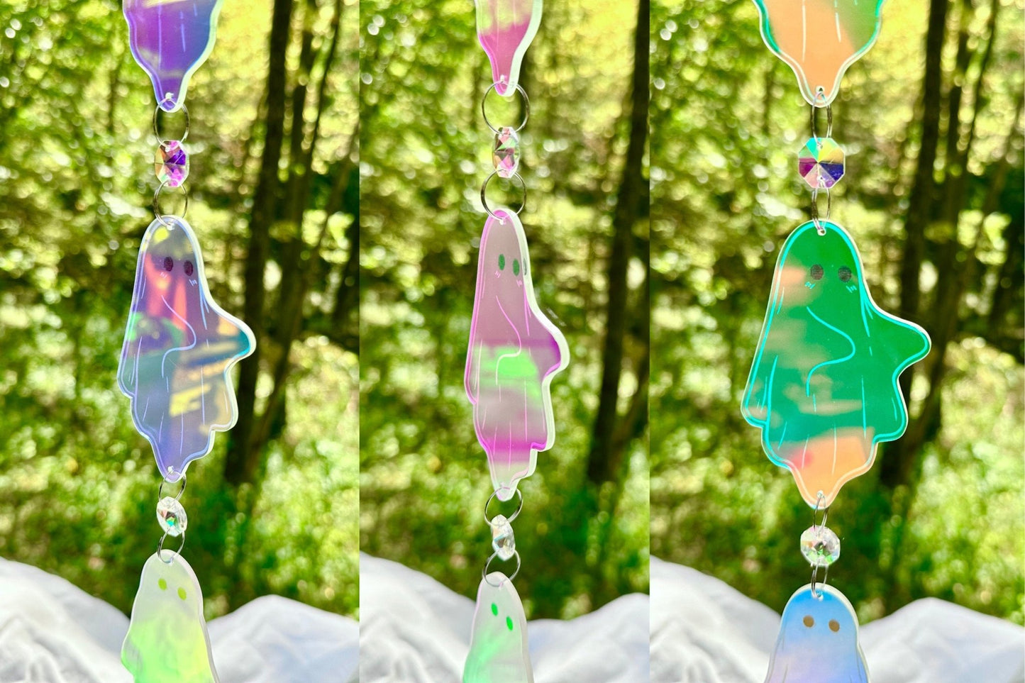 Crystal Ghost Suncatcher - Driftless Enchantments