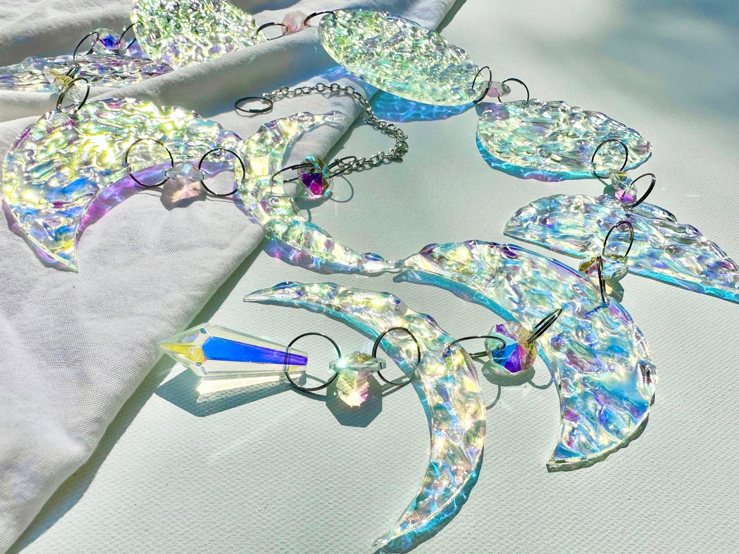 Crystal Moon Phases Suncatcher - Calm Water - Driftless Enchantments