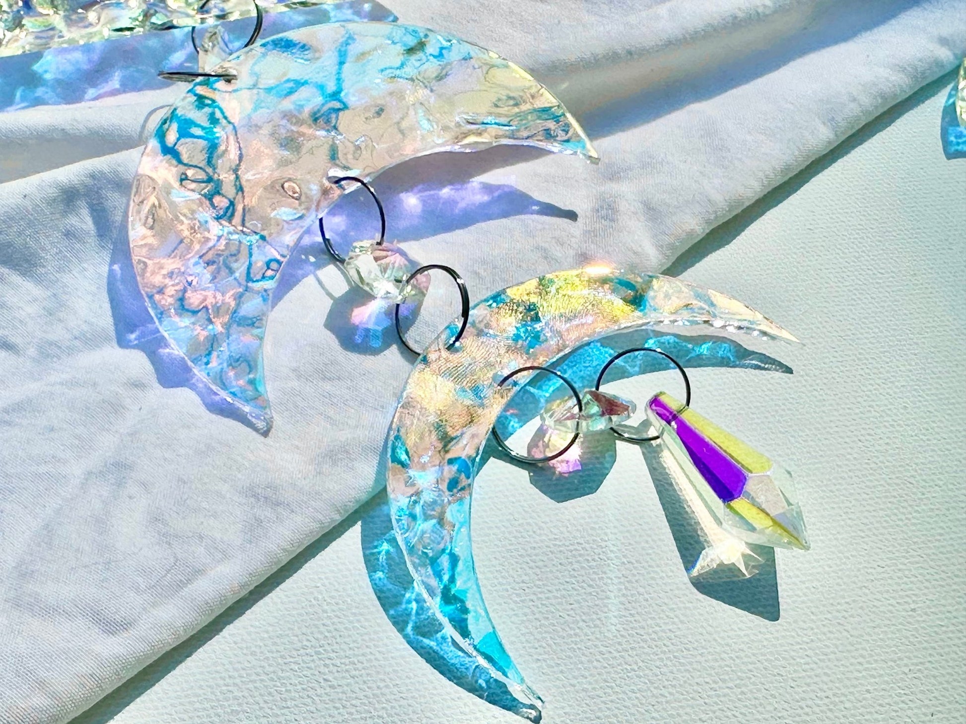Crystal Moon Phases Suncatcher - Calm Water - Driftless Enchantments