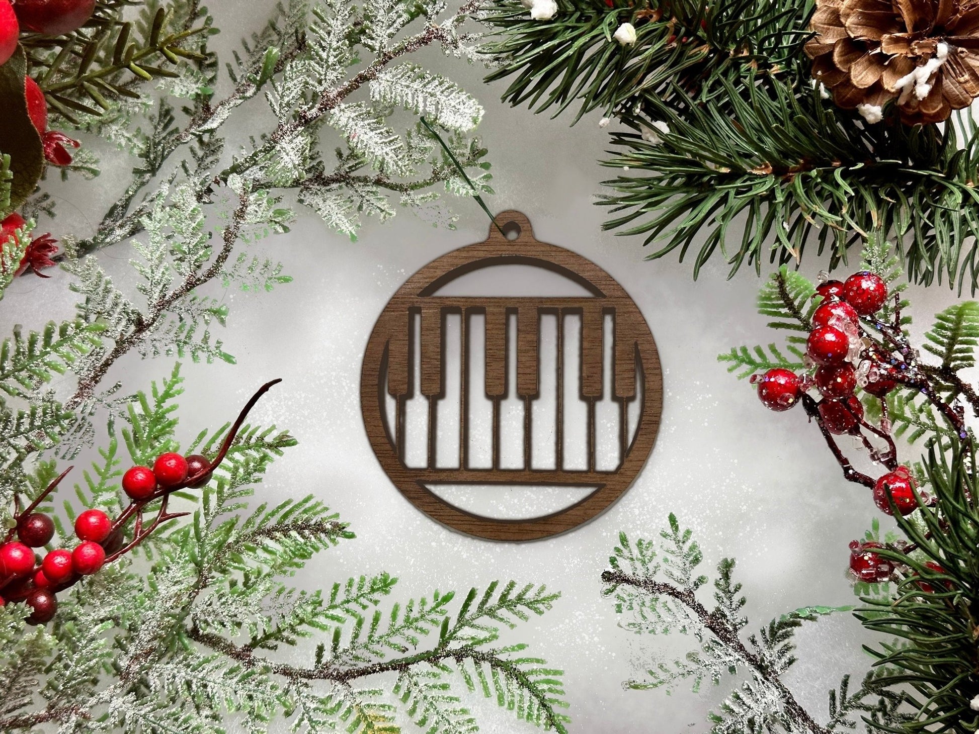 Custom Piano Keys Ornament - Painted Raina