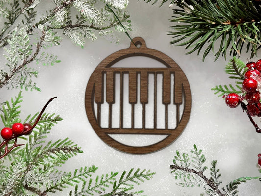 Custom Piano Keys Ornament - Painted Raina