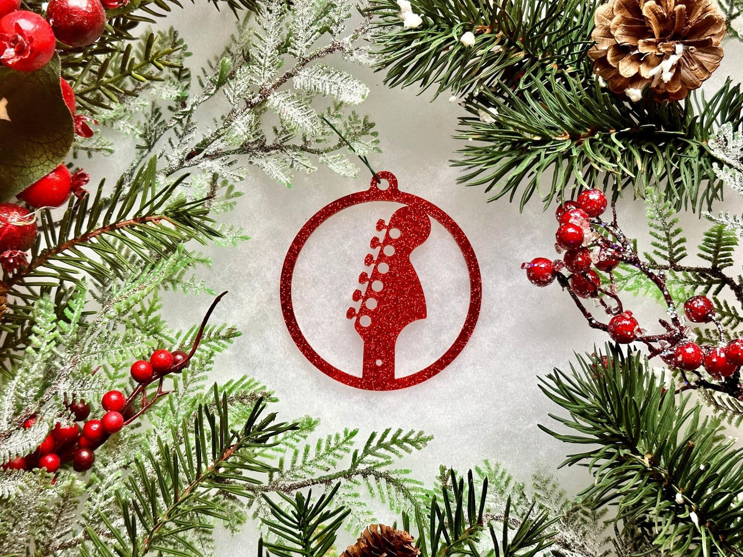 Electric Guitar Headstock Ornament | Strat Shape - Driftless Enchantments