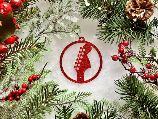 Electric Guitar Headstock Ornament | Strat Shape - Driftless Enchantments