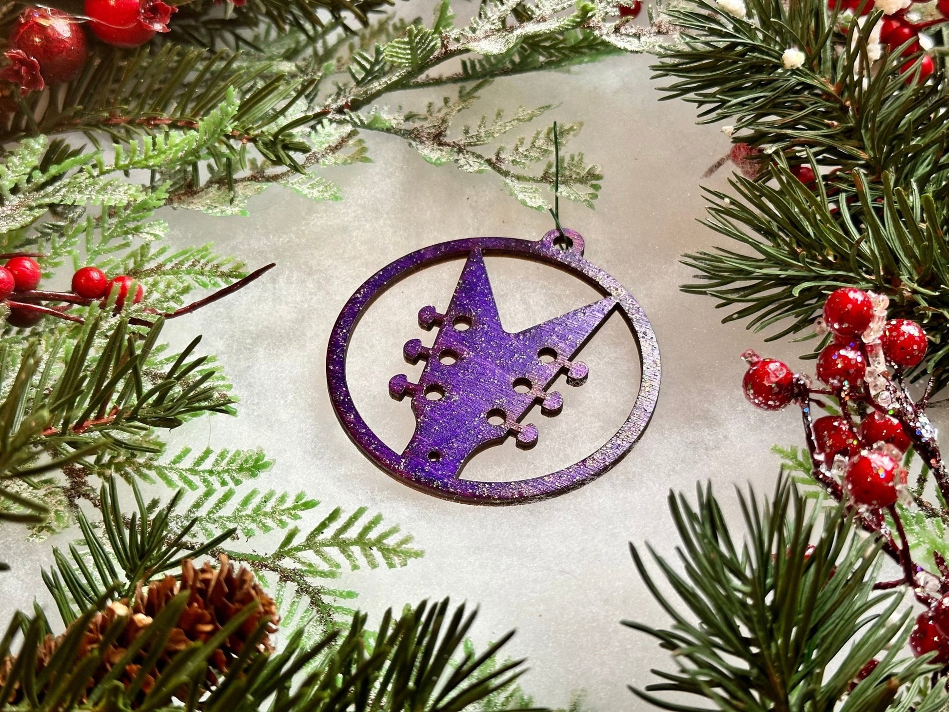 Electric Guitar Headstock Ornament | V Shape - Driftless Enchantments