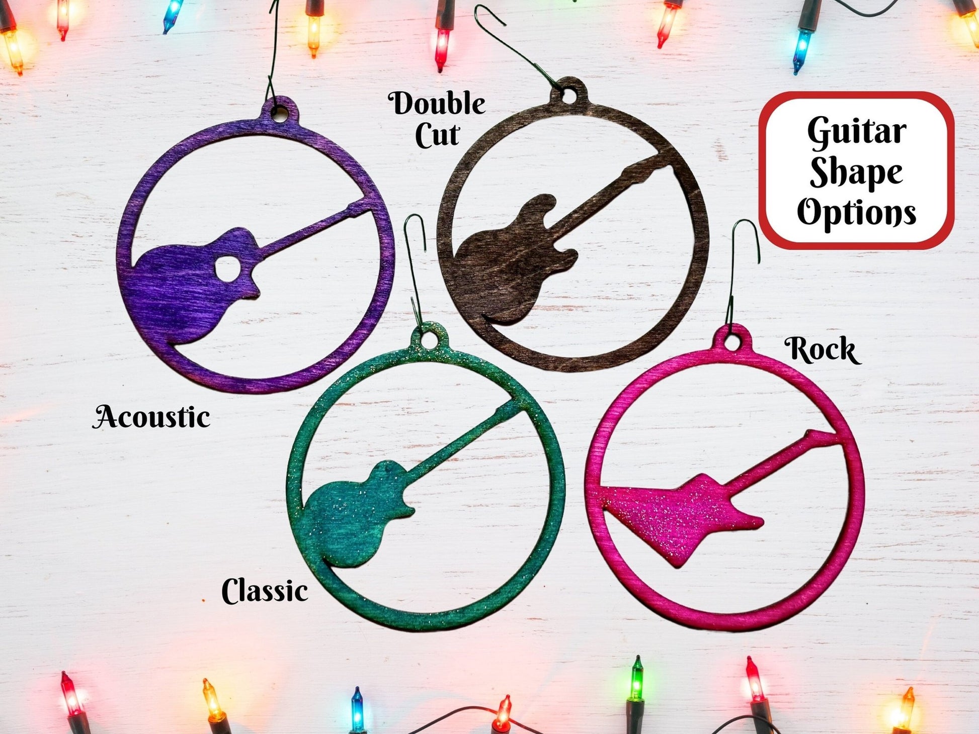 Electric Guitar Ornament | Double Cut Shape - Driftless Enchantments