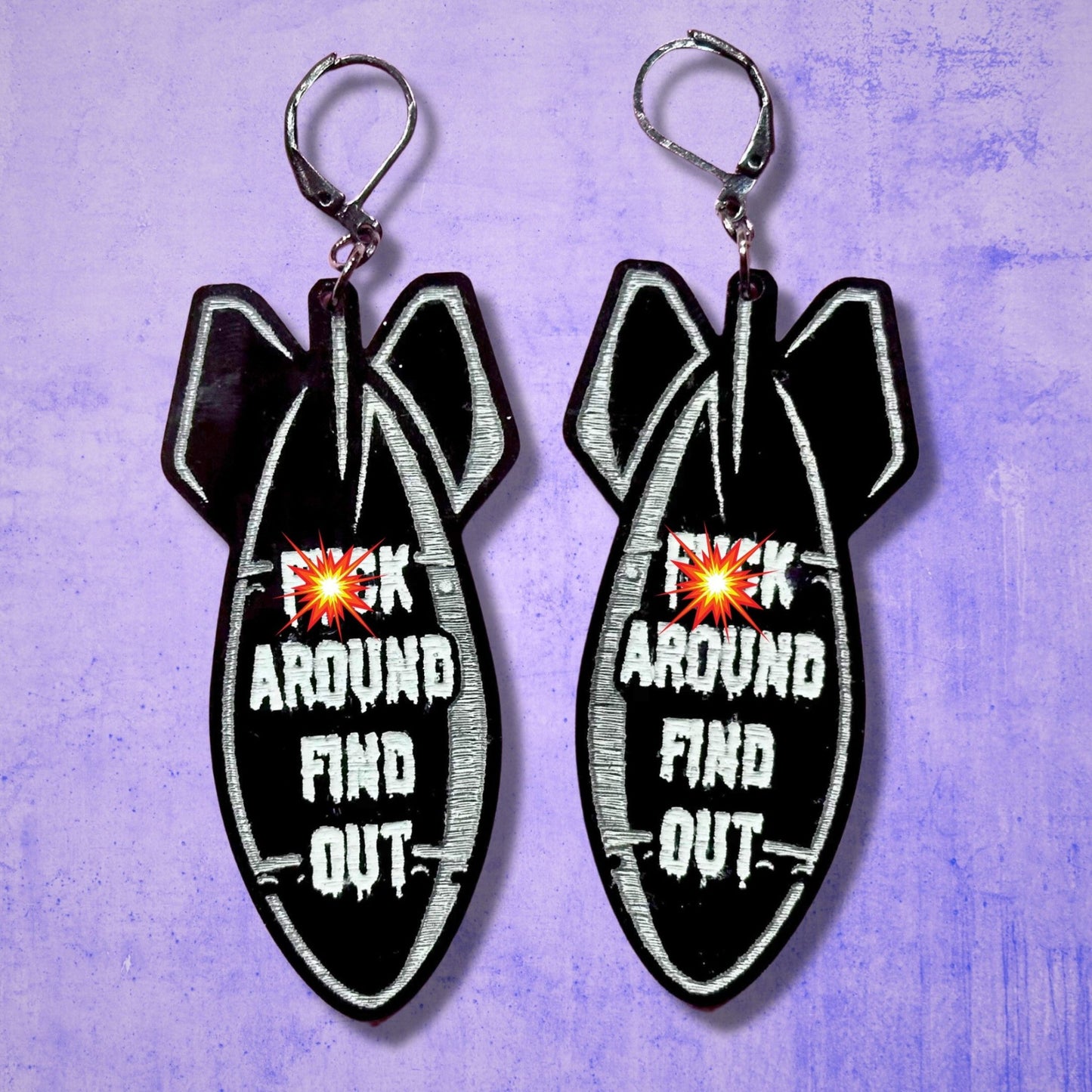 F*ck Around Find Out Earrings - Driftless Enchantments