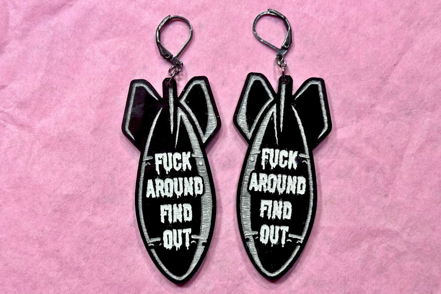 F*ck Around Find Out Earrings - Driftless Enchantments