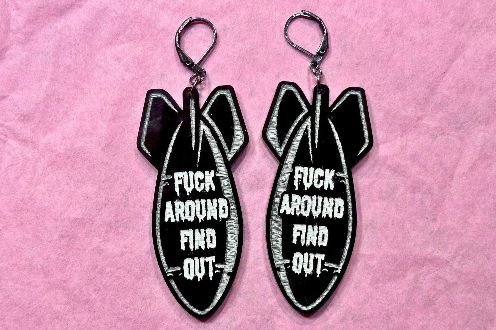 F*ck Around Find Out Earrings - Driftless Enchantments