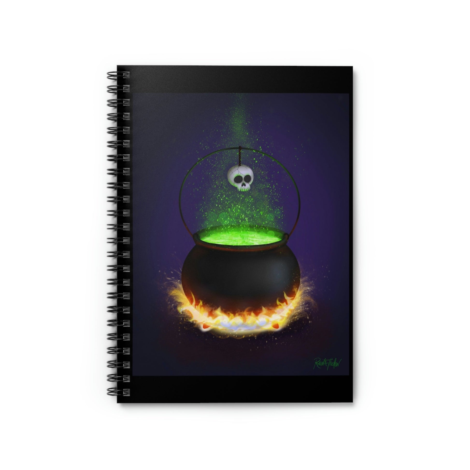 Fire Burn and Cauldron Bubble - Spiral Notebook - Driftless Enchantments