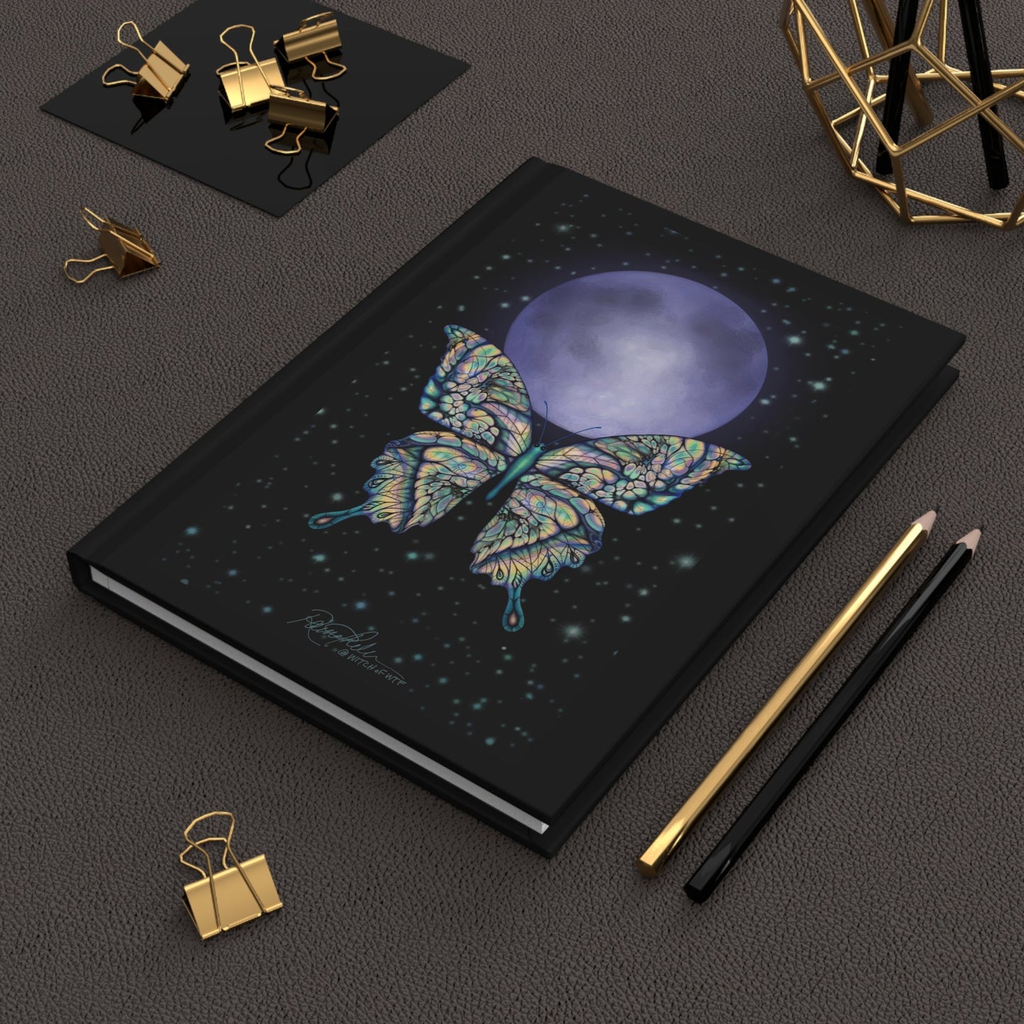Fly Me to the Moon Hardcover Journal - Painted Raina