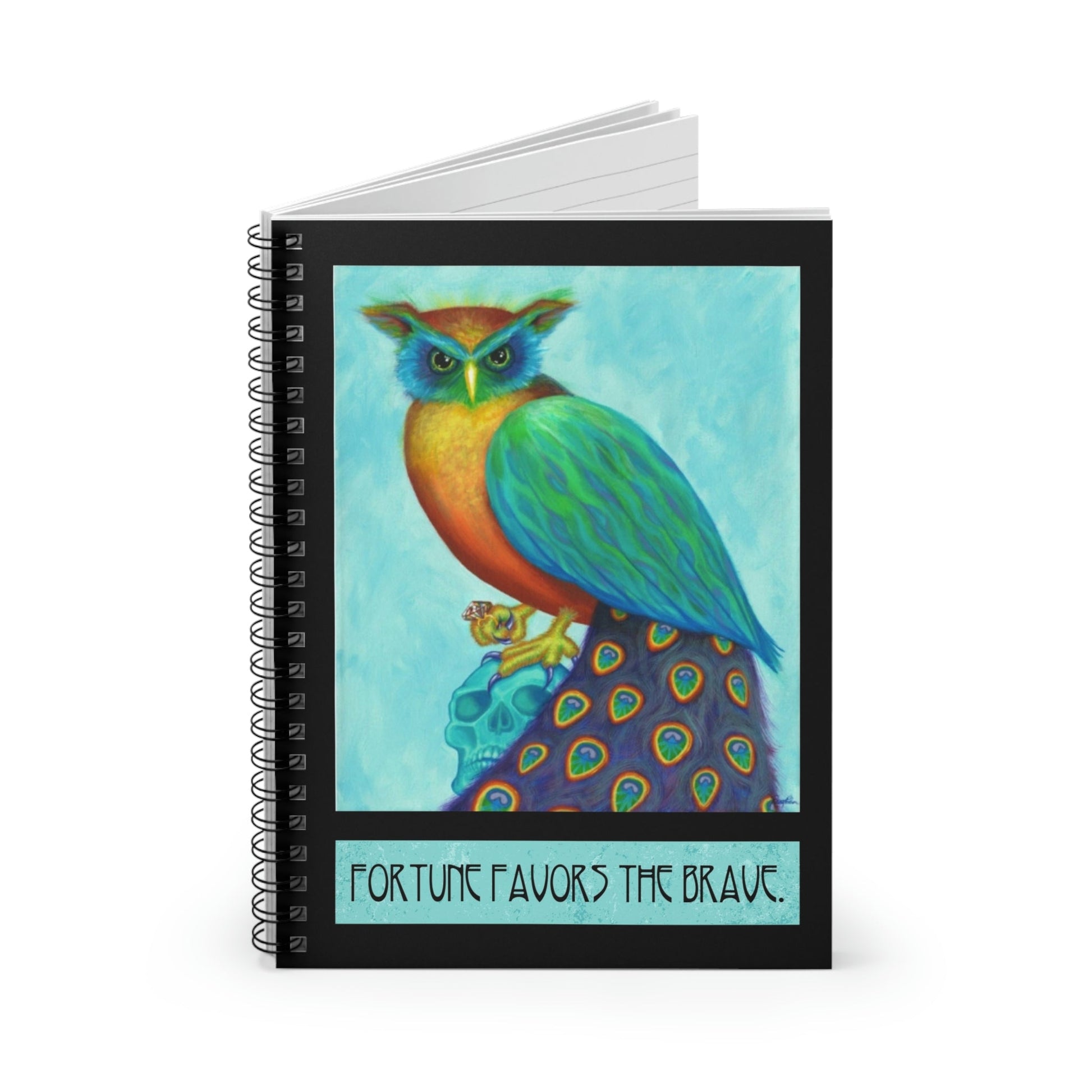 Fortune Favors the Brave ft. "The Judge" - Spiral Notebook - Driftless Enchantments