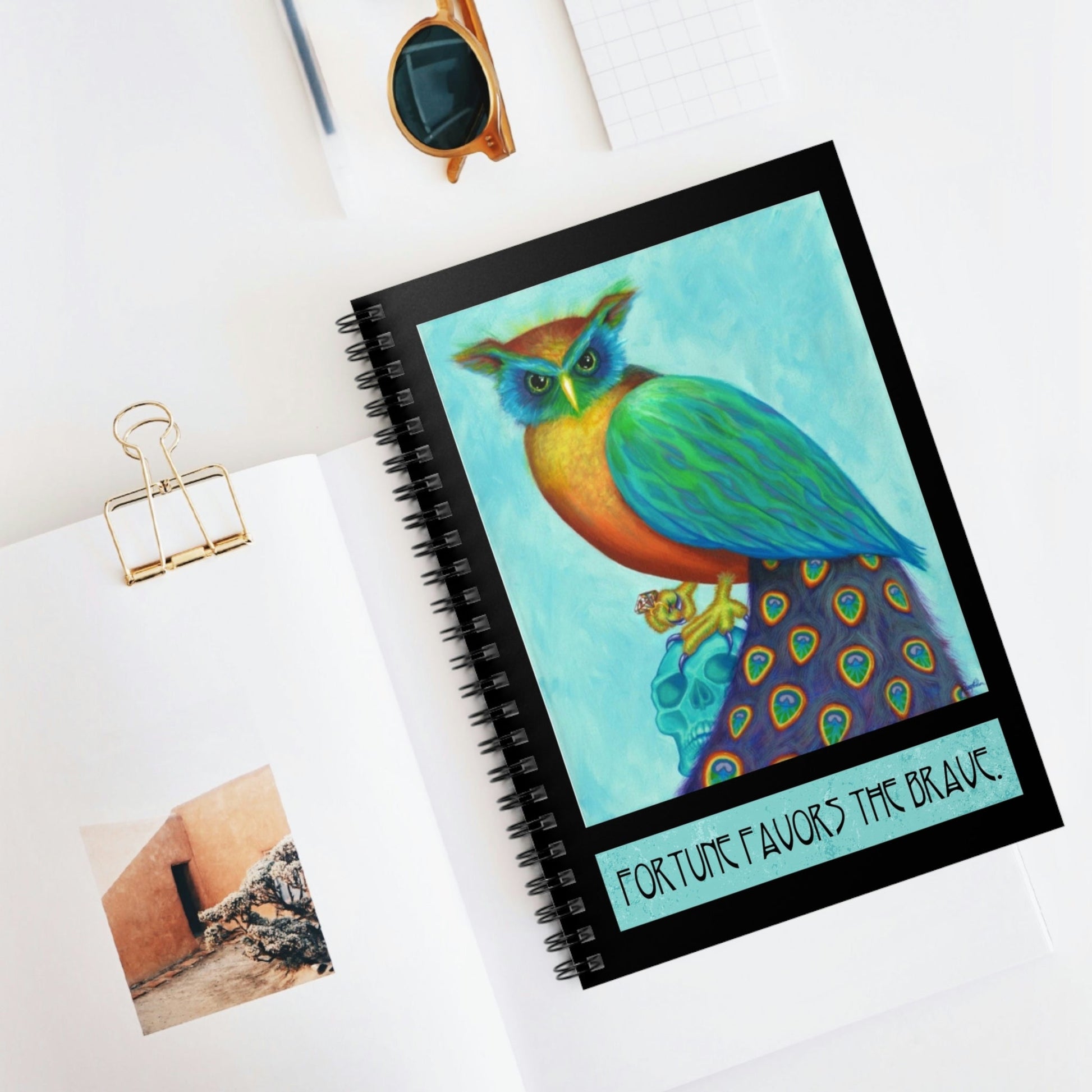 Fortune Favors the Brave ft. "The Judge" - Spiral Notebook - Driftless Enchantments