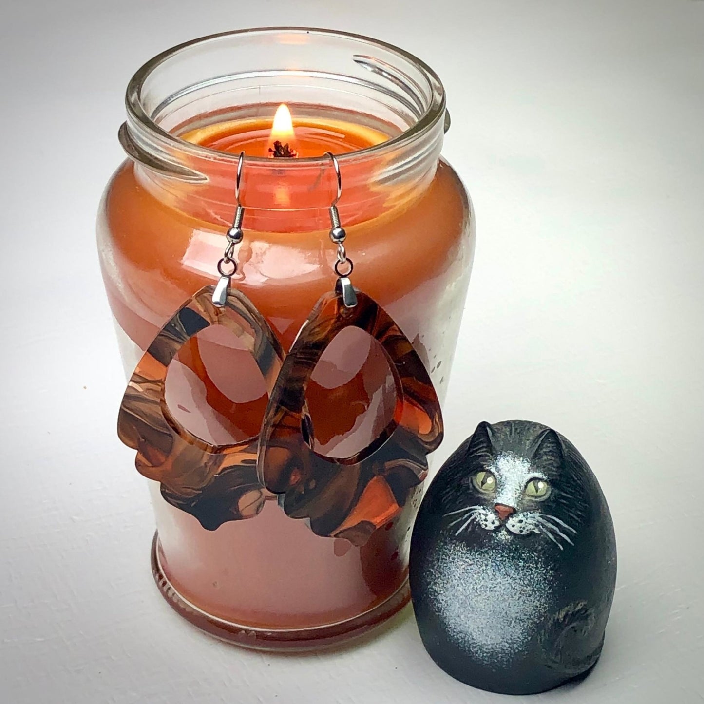 Halloween Lacey Teardrop Earrings - Driftless Enchantments