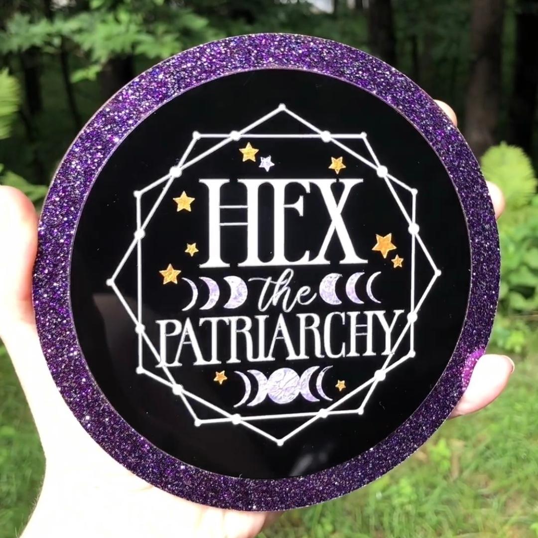 Hex the Patriarchy Plaque - Purple - Driftless Enchantments