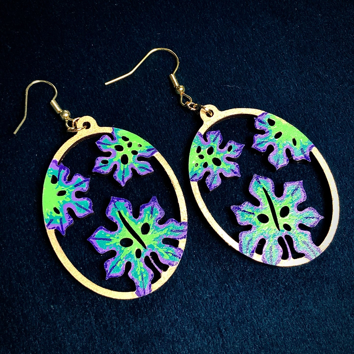 Deliciosa - Hand-Painted Wood Earrings