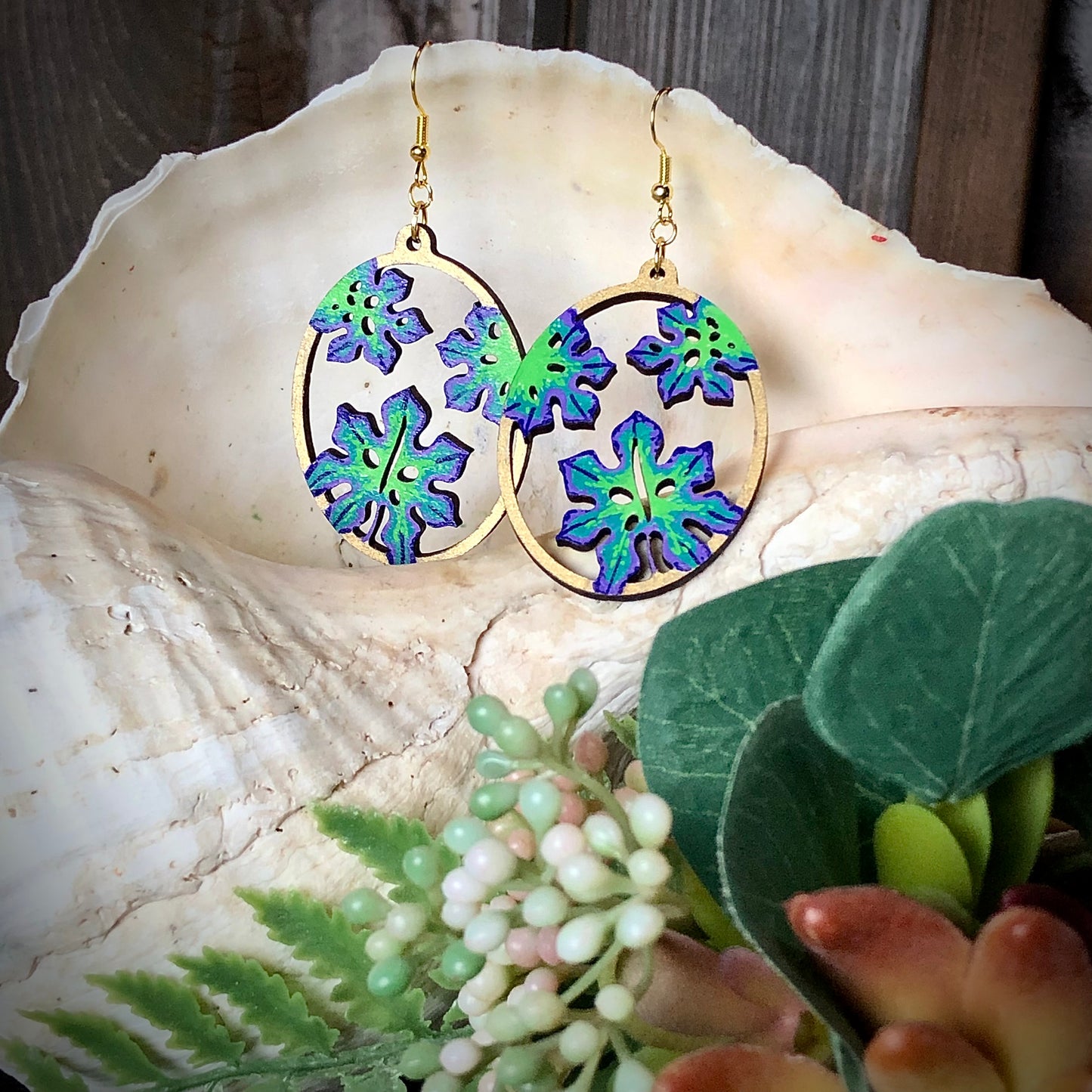 Deliciosa - Hand-Painted Wood Earrings