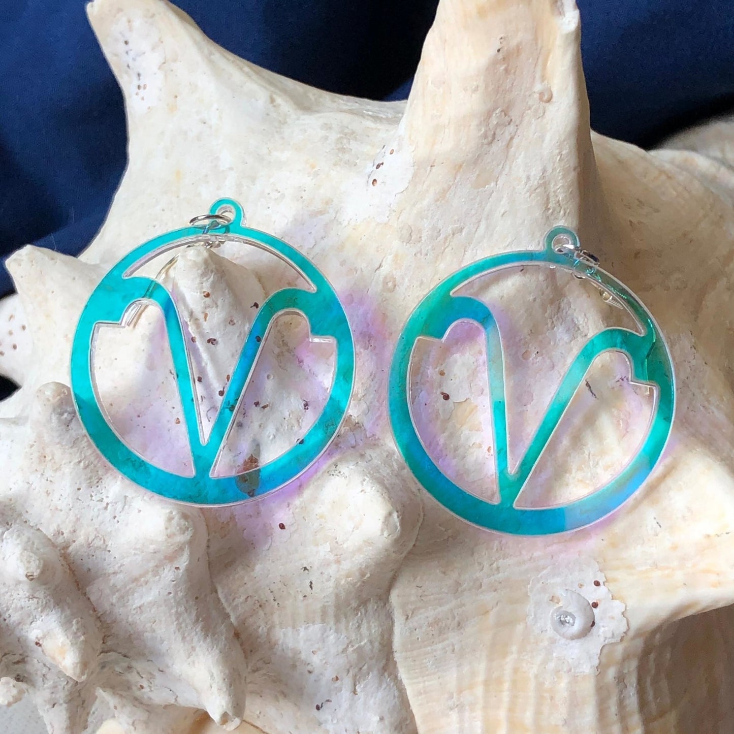 Iridescent Aries Zodiac Earrings - Driftless Enchantments
