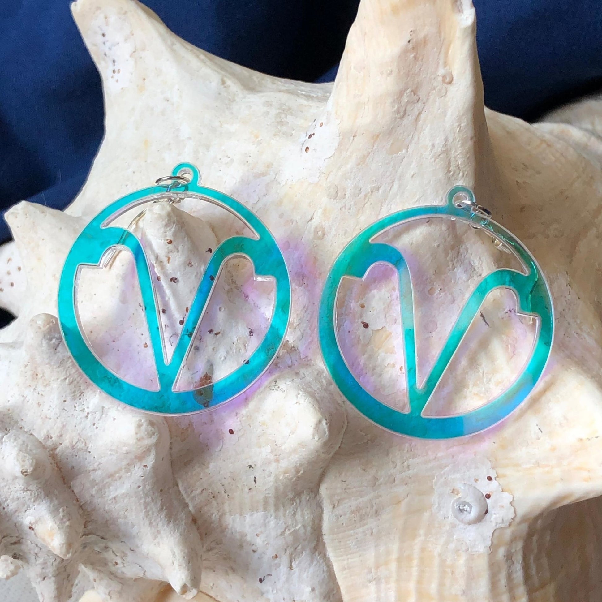 Iridescent Aries Zodiac Earrings - Driftless Enchantments