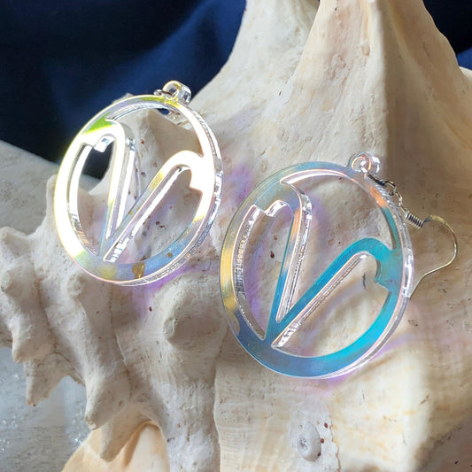 Iridescent Aries Zodiac Earrings - Driftless Enchantments