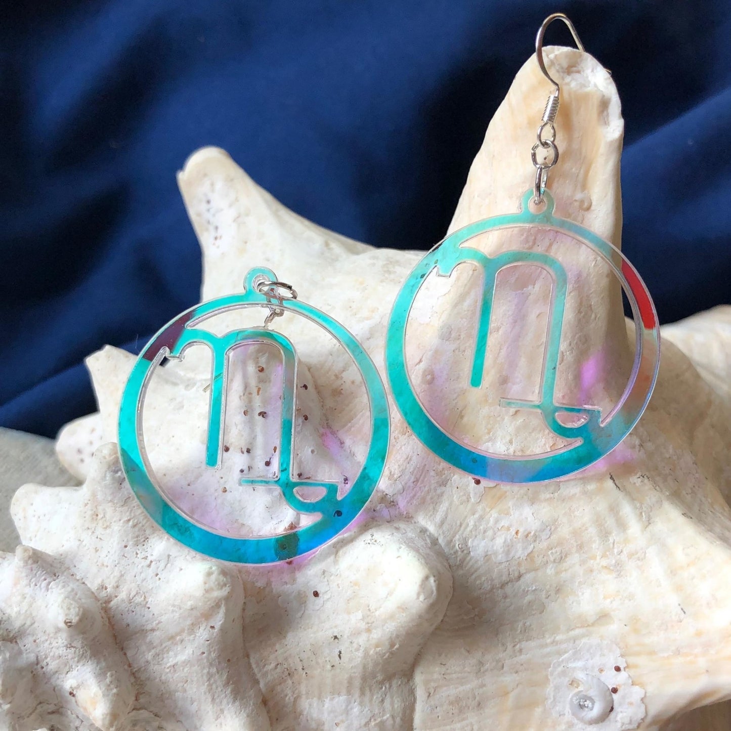 Iridescent Capricorn Zodiac Earrings - Driftless Enchantments