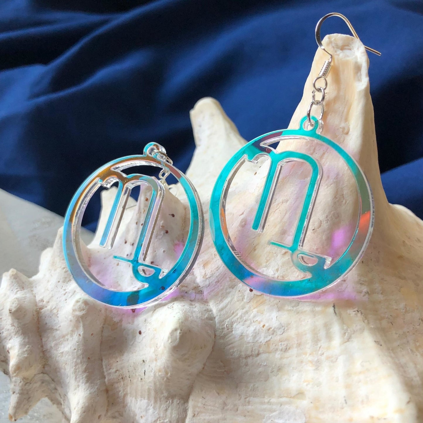 Iridescent Capricorn Zodiac Earrings - Driftless Enchantments