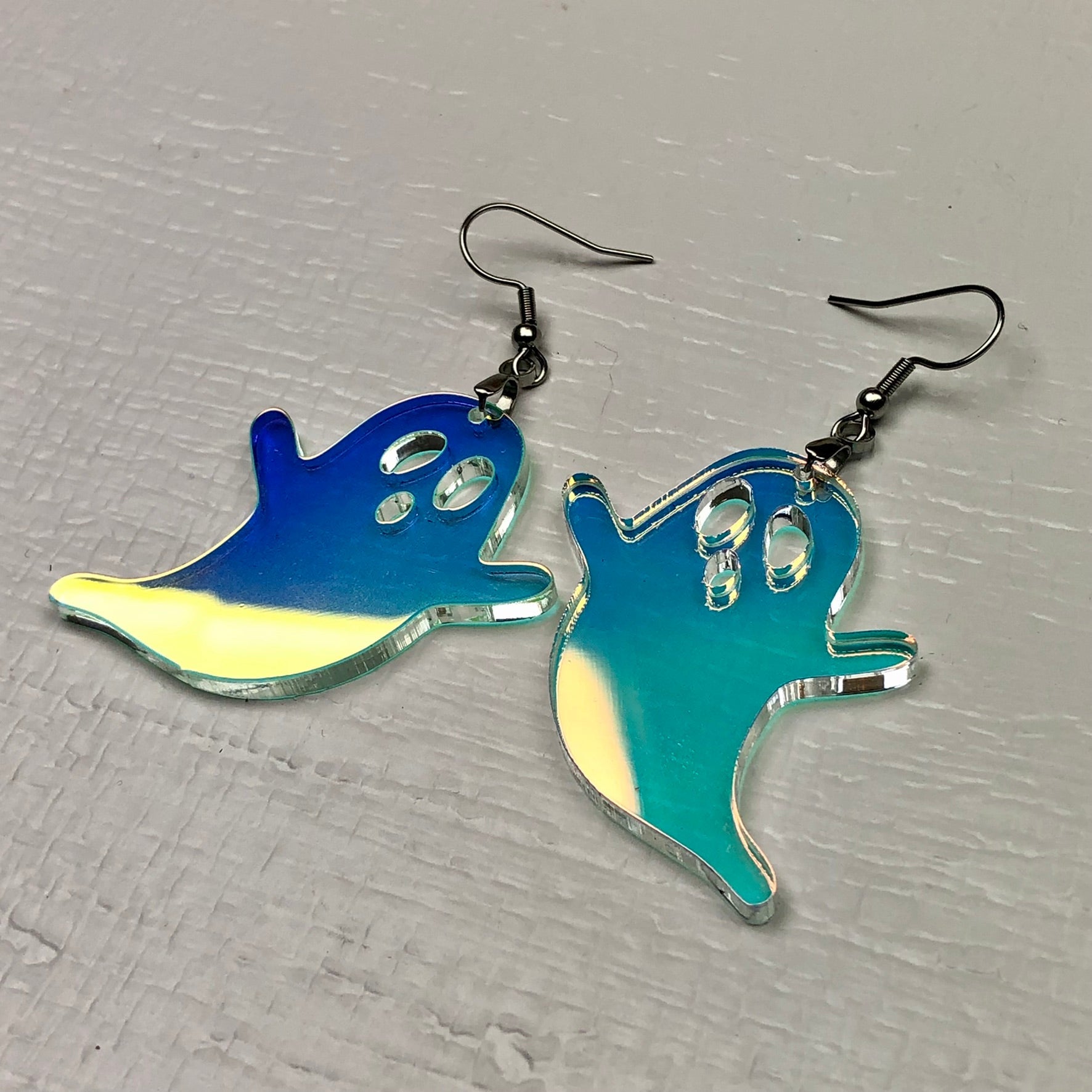 Iridescent Flying Ghost Earrings - Driftless Enchantments