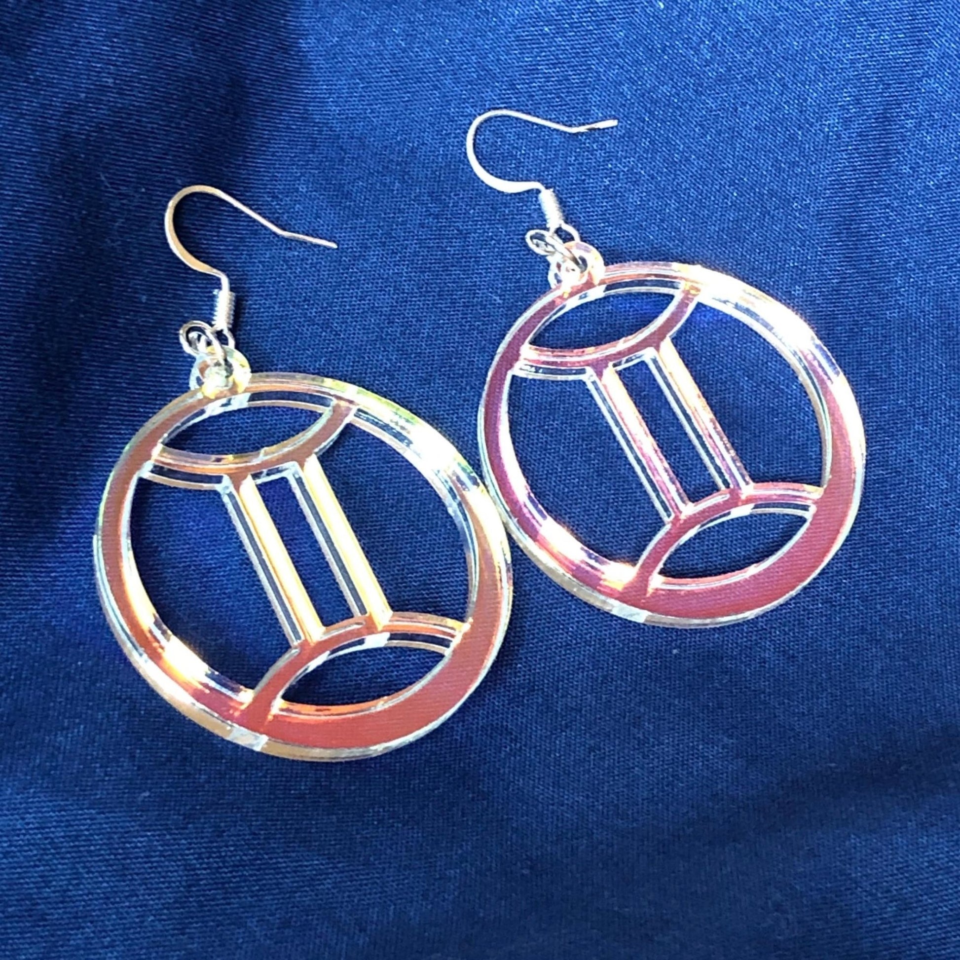 Iridescent Gemini Zodiac Earrings - Driftless Enchantments