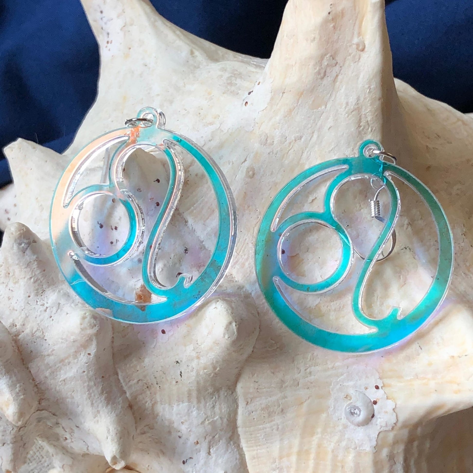 Iridescent Leo Zodiac Earrings - Driftless Enchantments