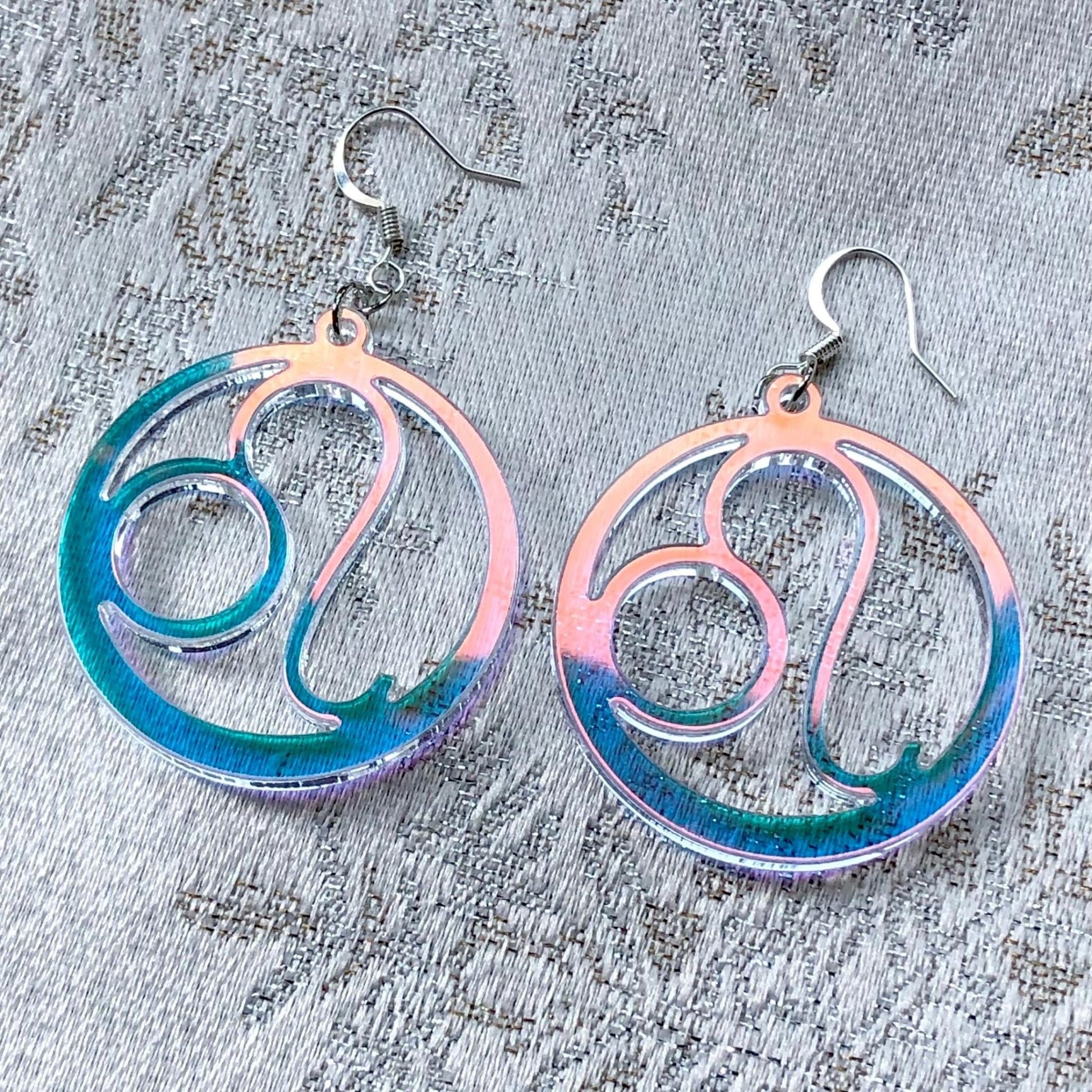 Iridescent Leo Zodiac Earrings - Driftless Enchantments