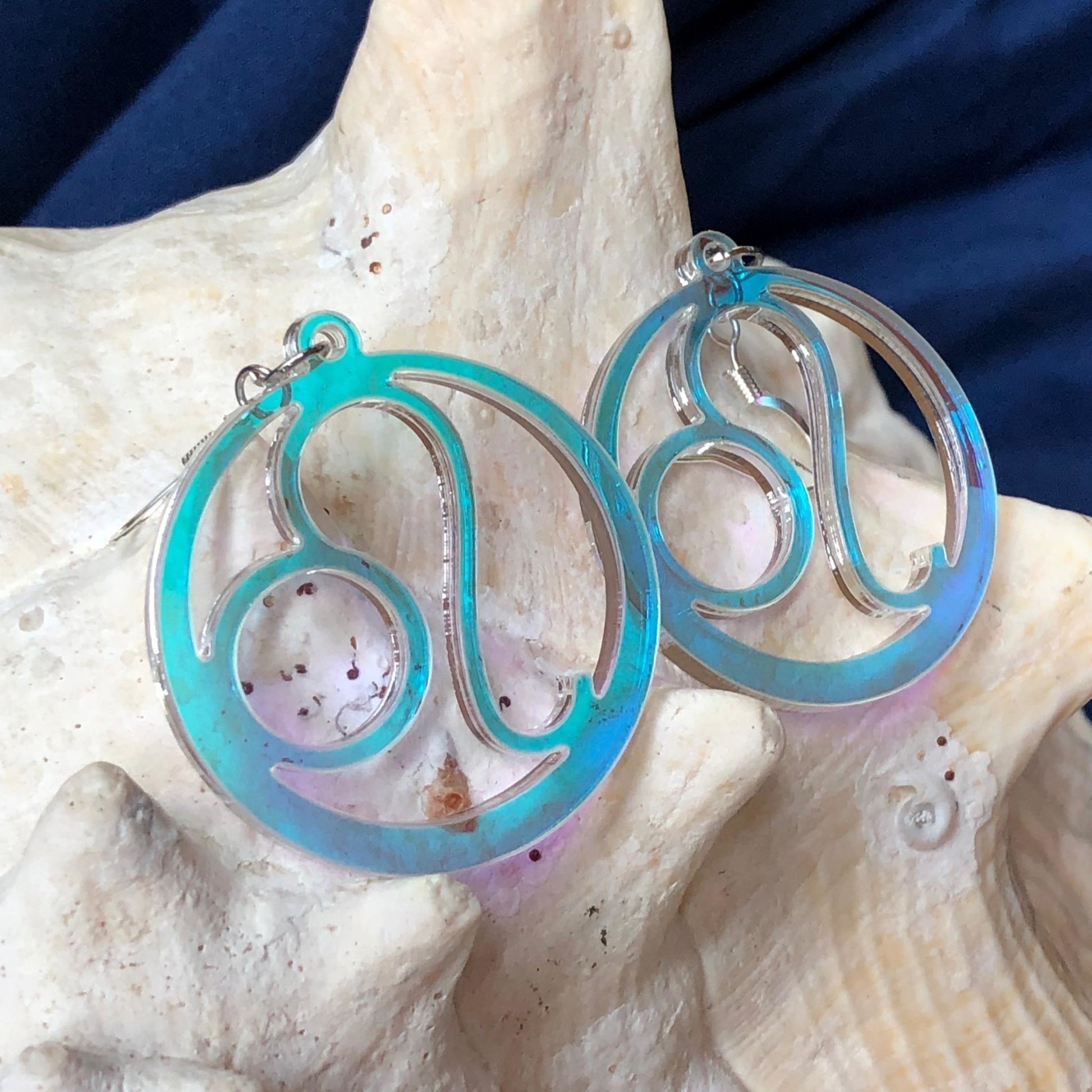 Iridescent Leo Zodiac Earrings - Driftless Enchantments