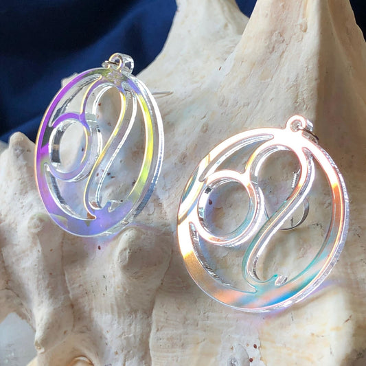 Iridescent Leo Zodiac Earrings - Driftless Enchantments