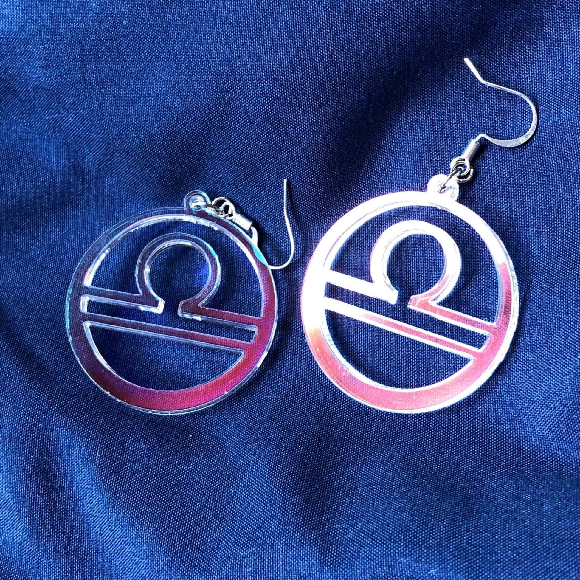 Iridescent Libra Zodiac Earrings - Driftless Enchantments