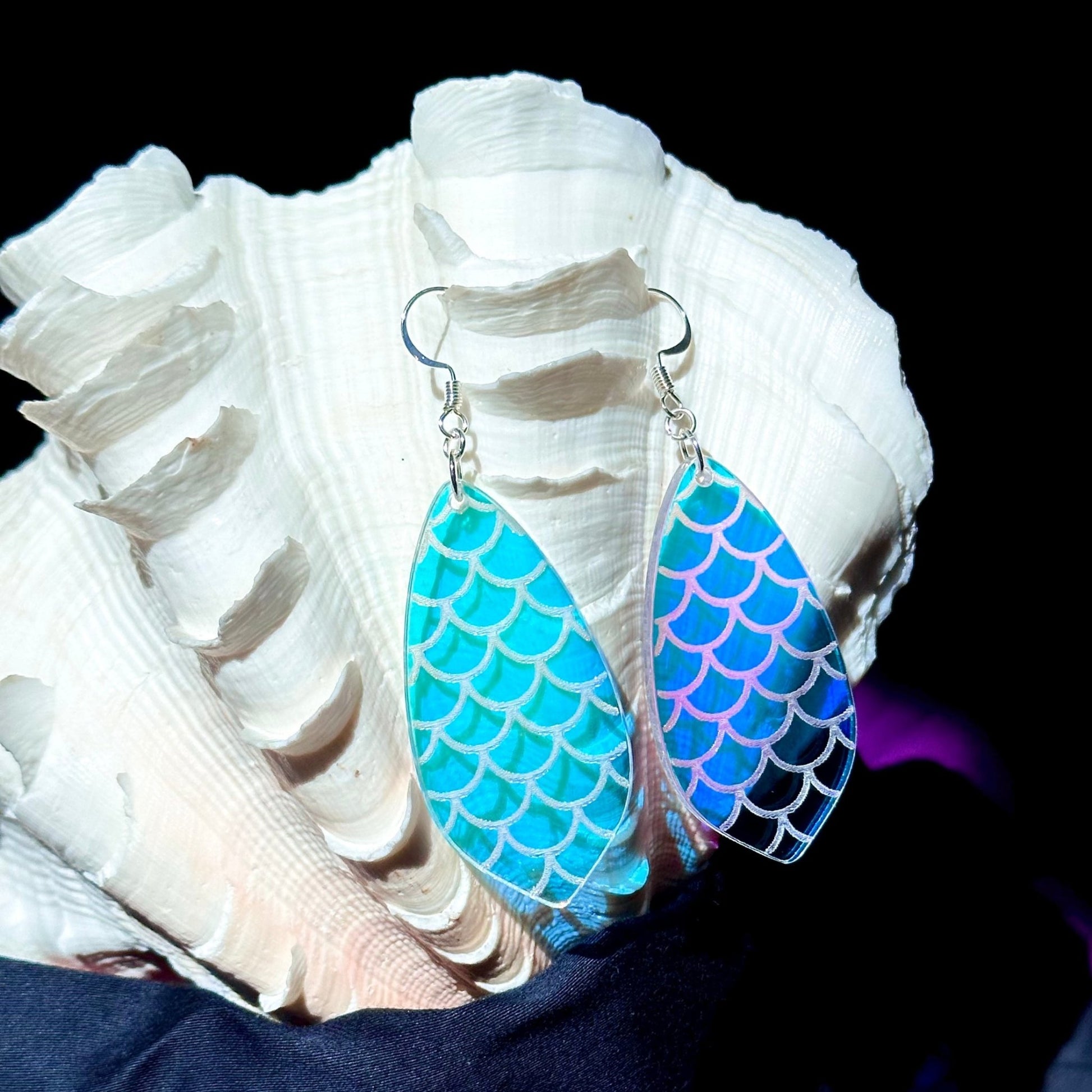Iridescent Mermaid Scales Earrings - Driftless Enchantments