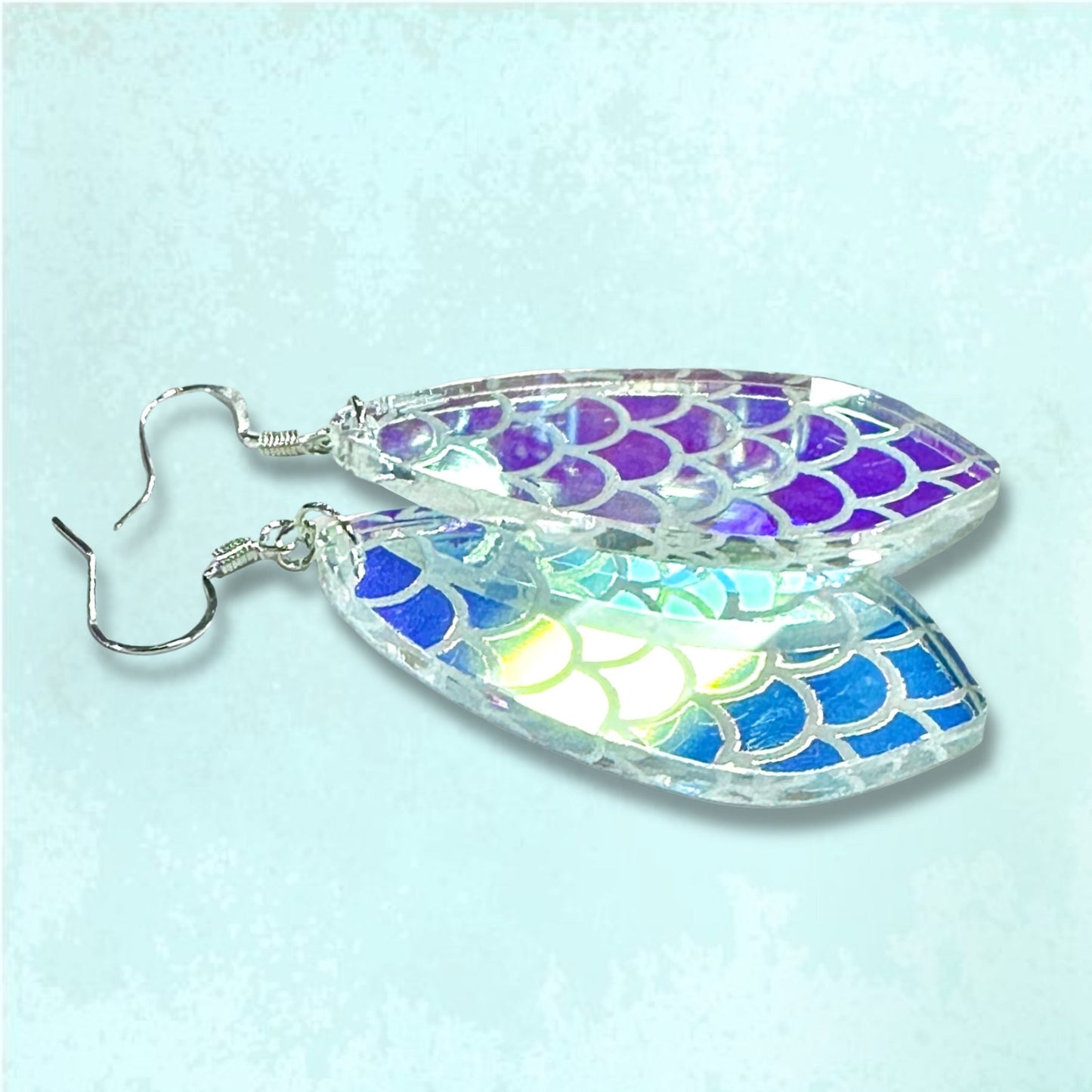 Iridescent Mermaid Scales Earrings - Driftless Enchantments