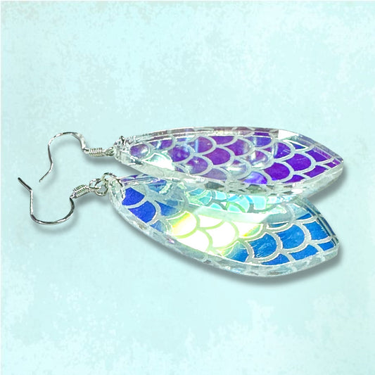Iridescent Mermaid Scales Earrings - Driftless Enchantments
