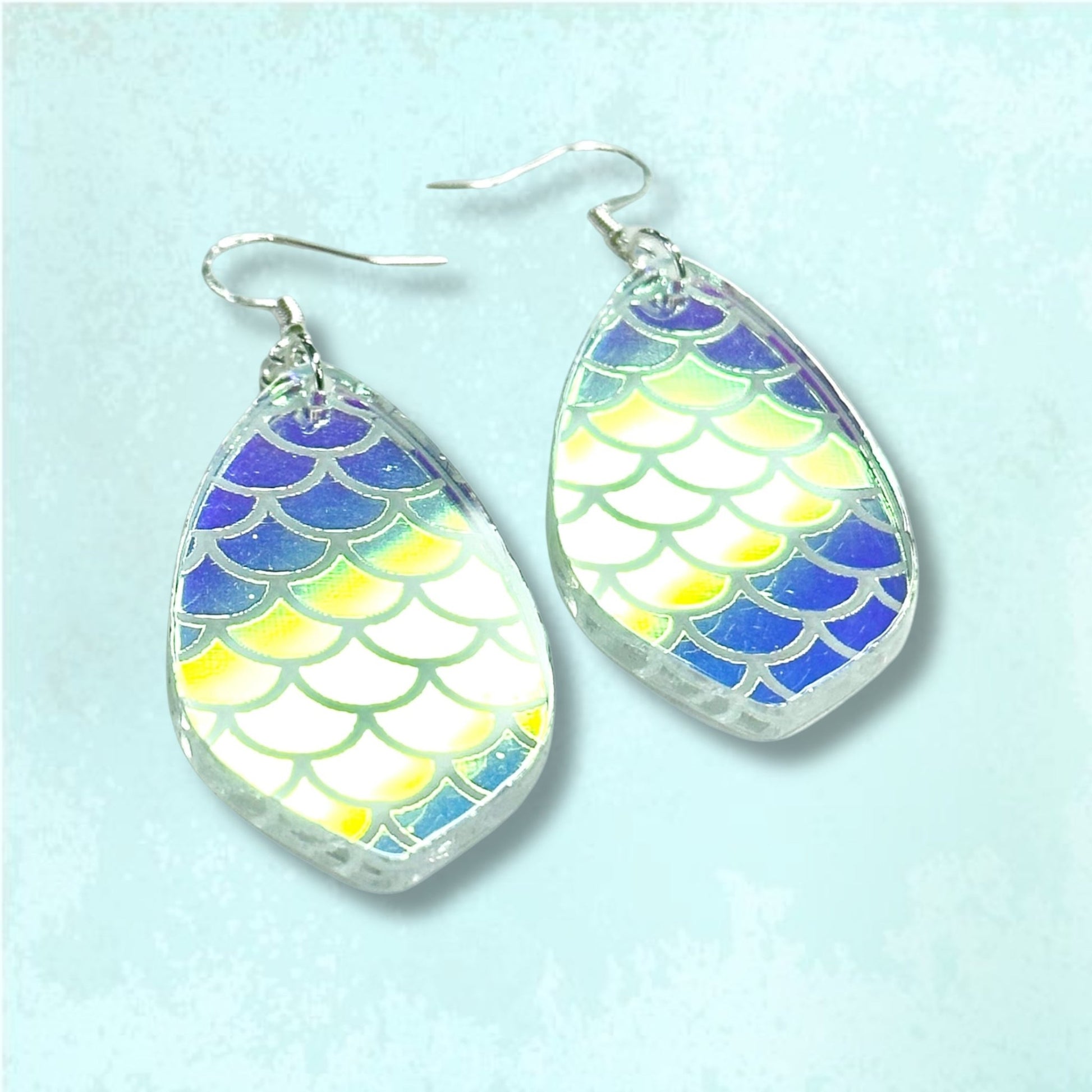 Iridescent Mermaid Scales Earrings - Driftless Enchantments