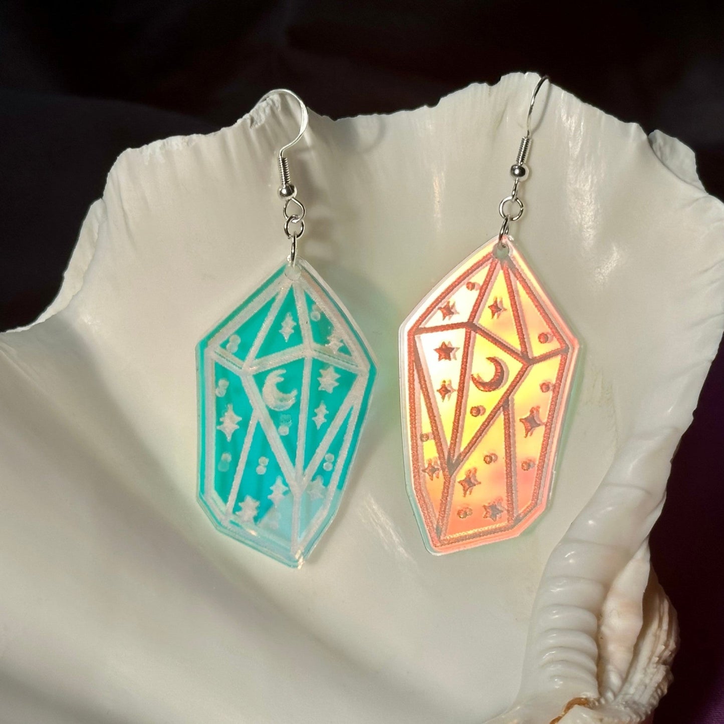 Iridescent Mystic Crystal Earrings - Driftless Enchantments
