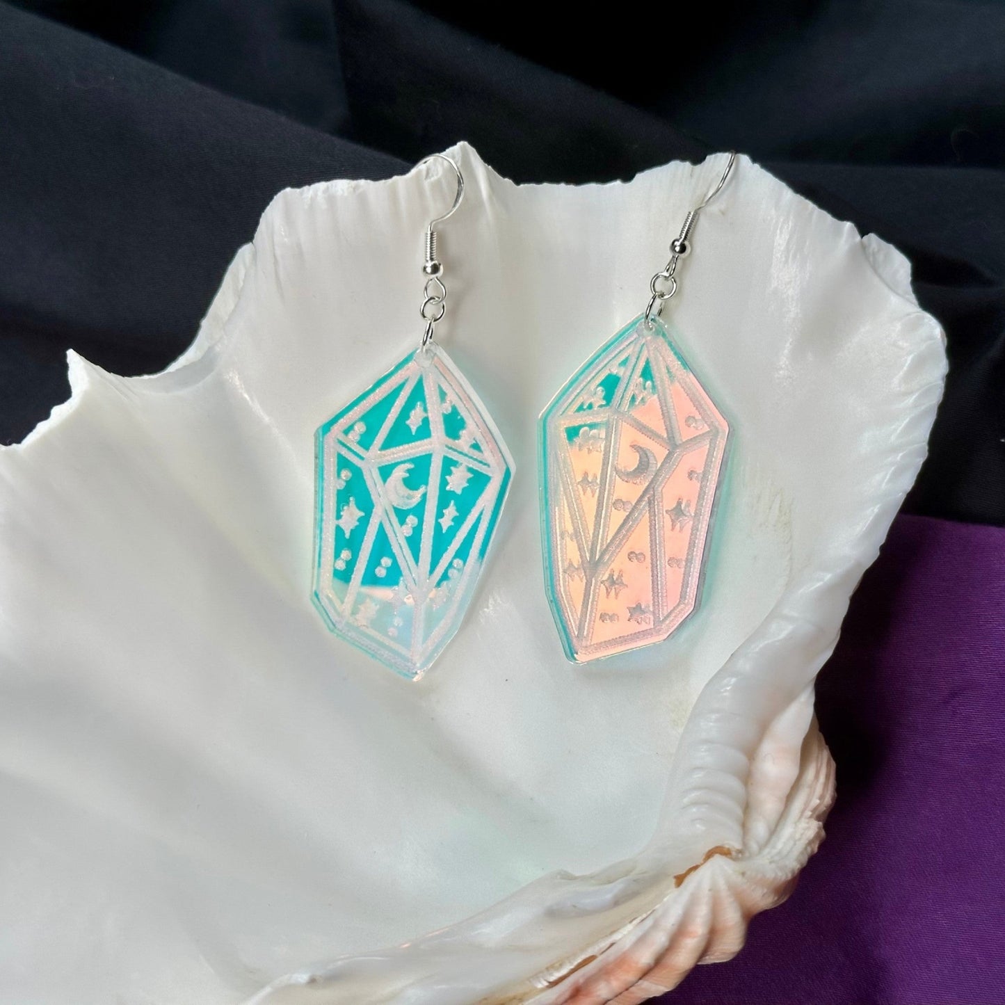 Iridescent Mystic Crystal Earrings - Driftless Enchantments