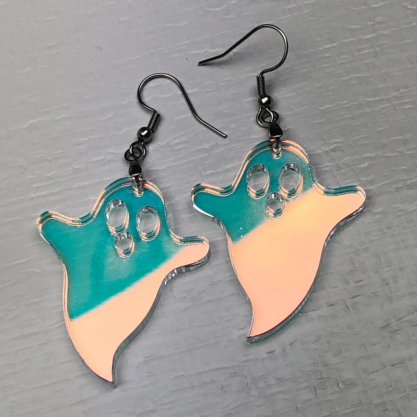 Iridescent Petite Ghost Earrings - Driftless Enchantments
