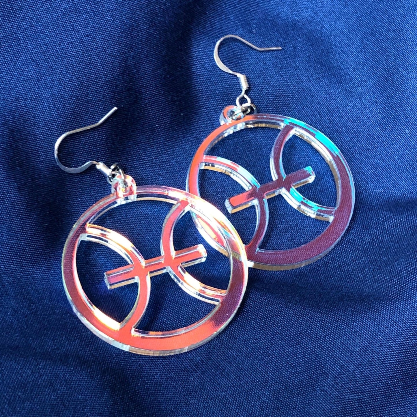 Iridescent Pisces Zodiac Earrings - Driftless Enchantments