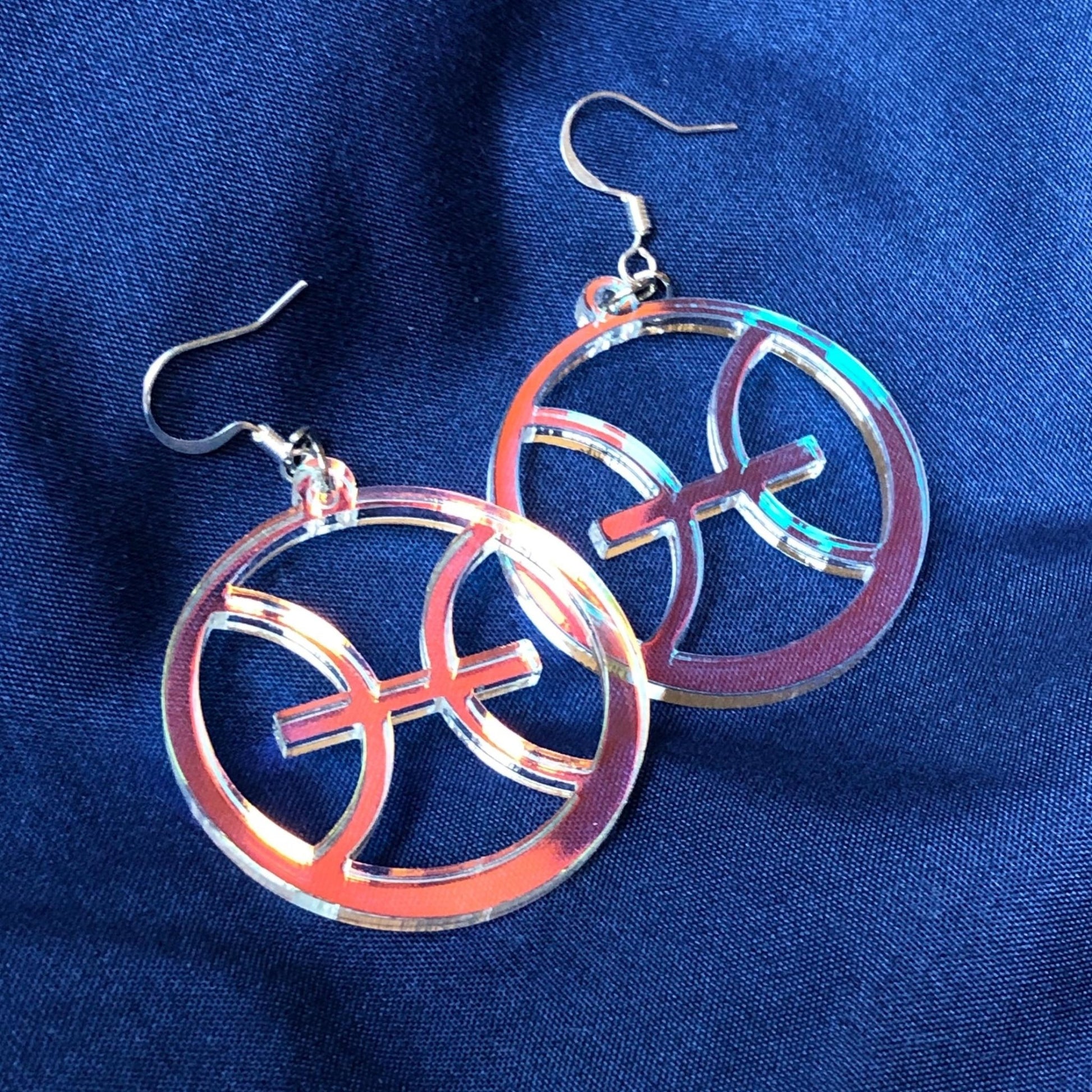 Iridescent Pisces Zodiac Earrings - Driftless Enchantments