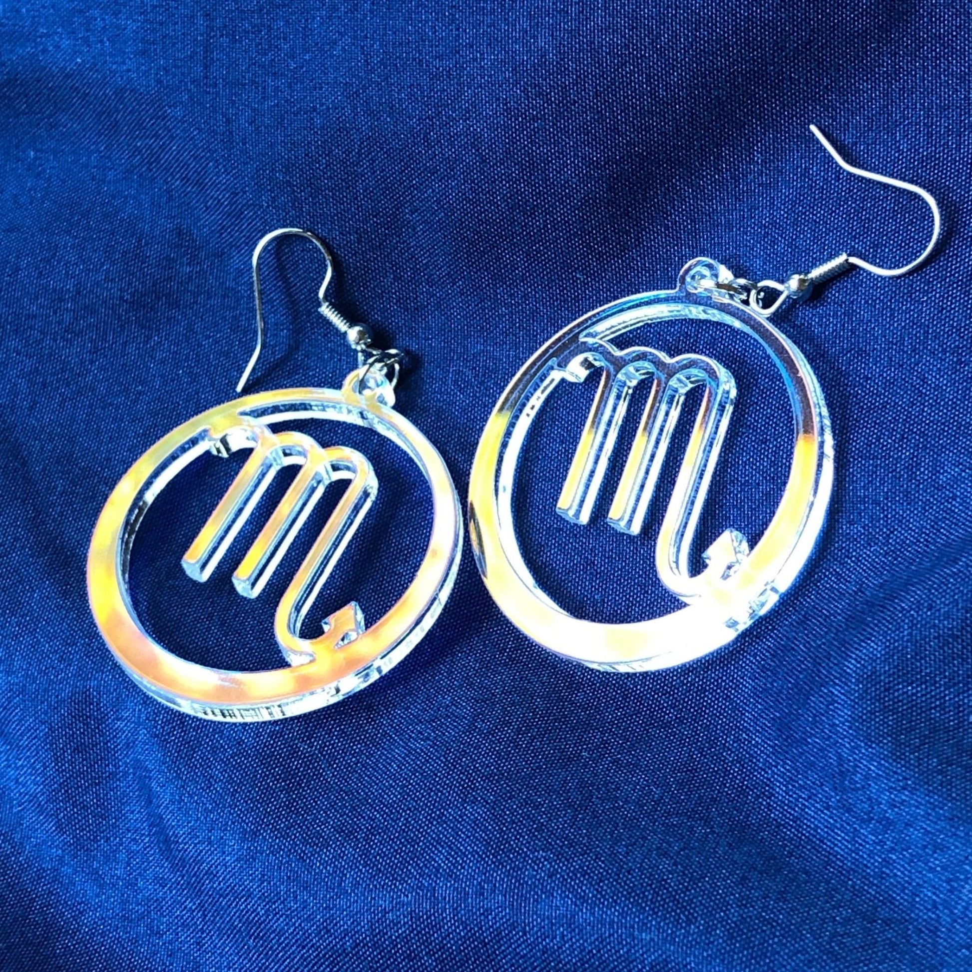 Iridescent Scorpio Zodiac Earrings - Driftless Enchantments