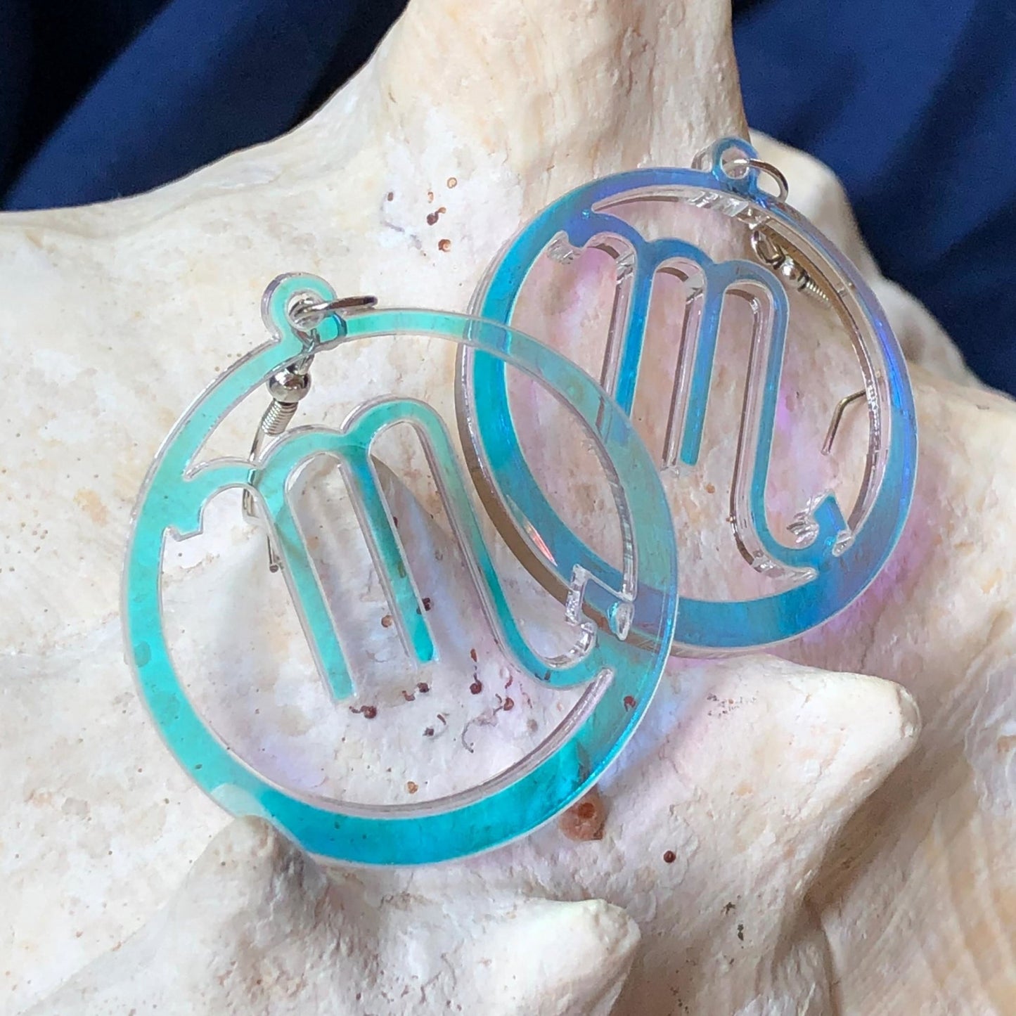Iridescent Scorpio Zodiac Earrings - Driftless Enchantments