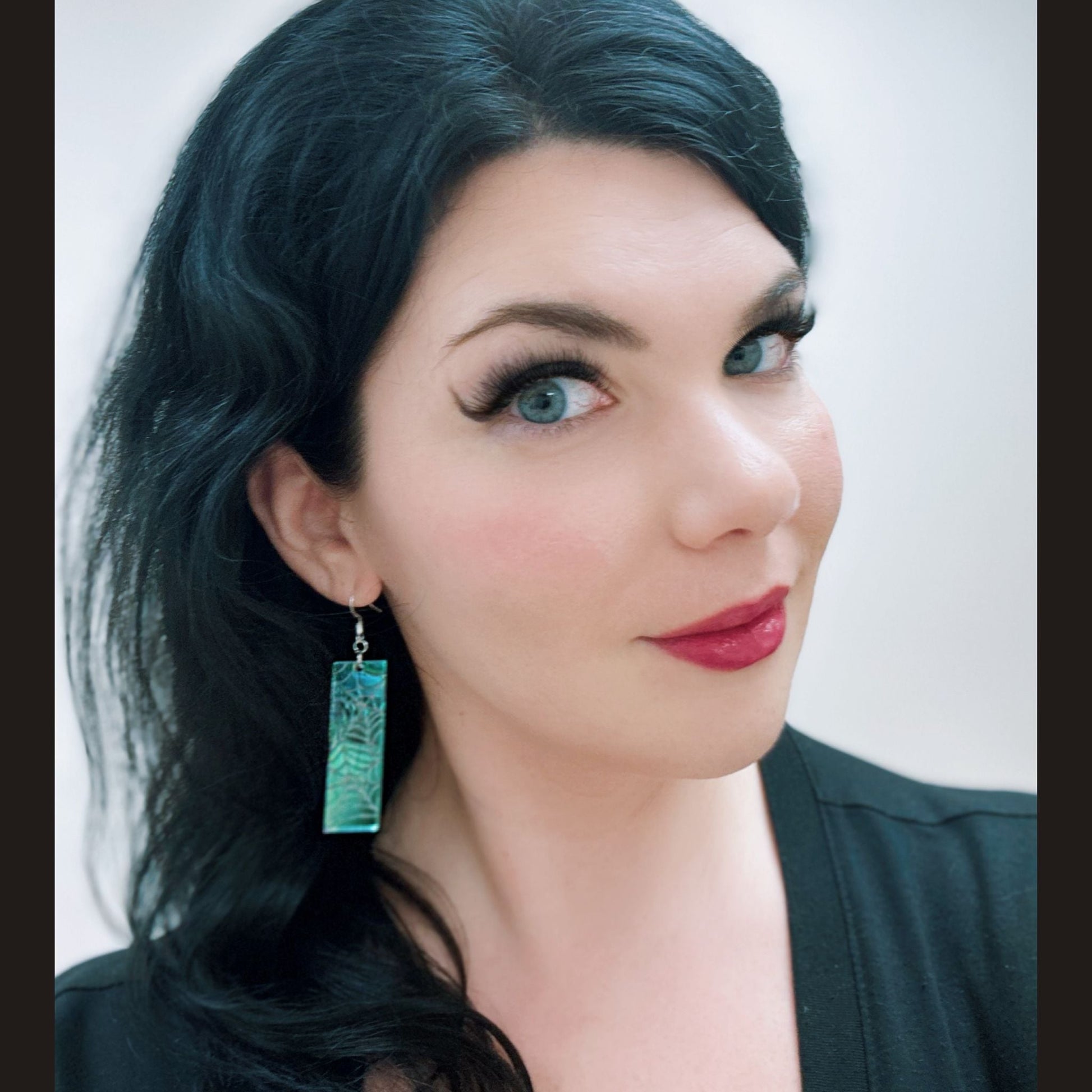 Iridescent Spiderweb Earrings - Driftless Enchantments