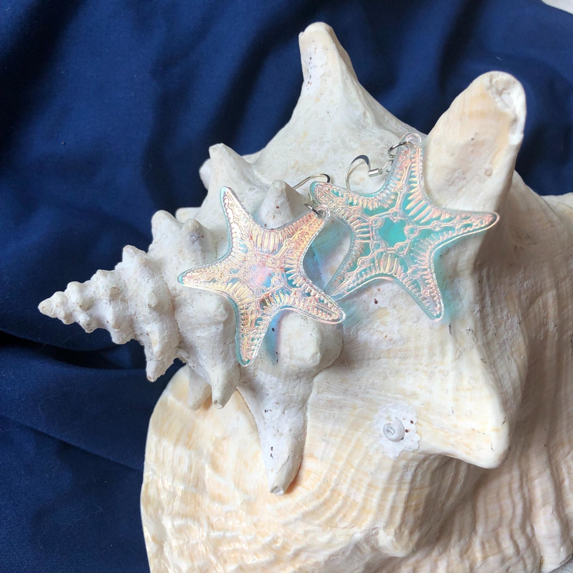 Iridescent Starfish Earrings - Driftless Enchantments