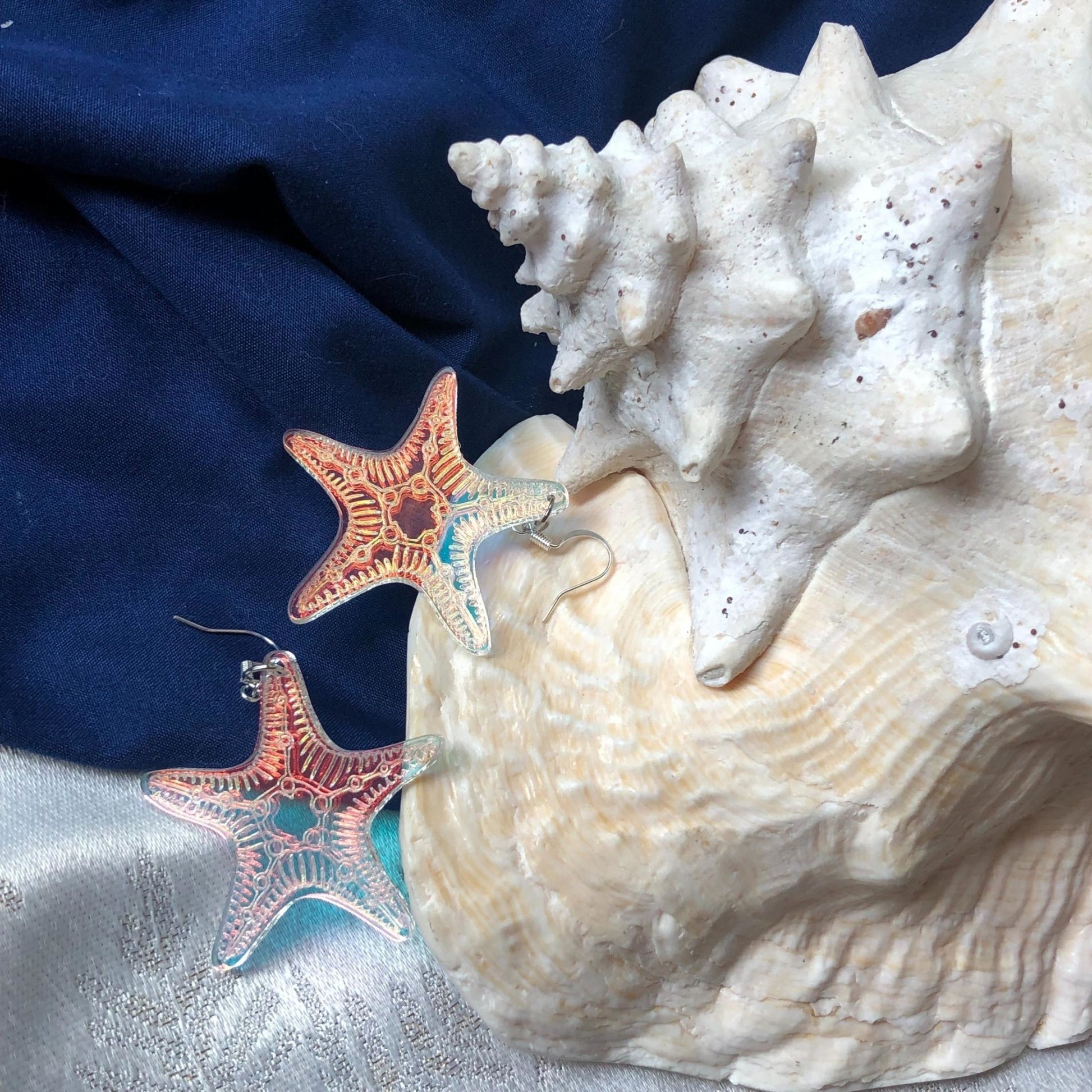 Iridescent Starfish Earrings - Driftless Enchantments