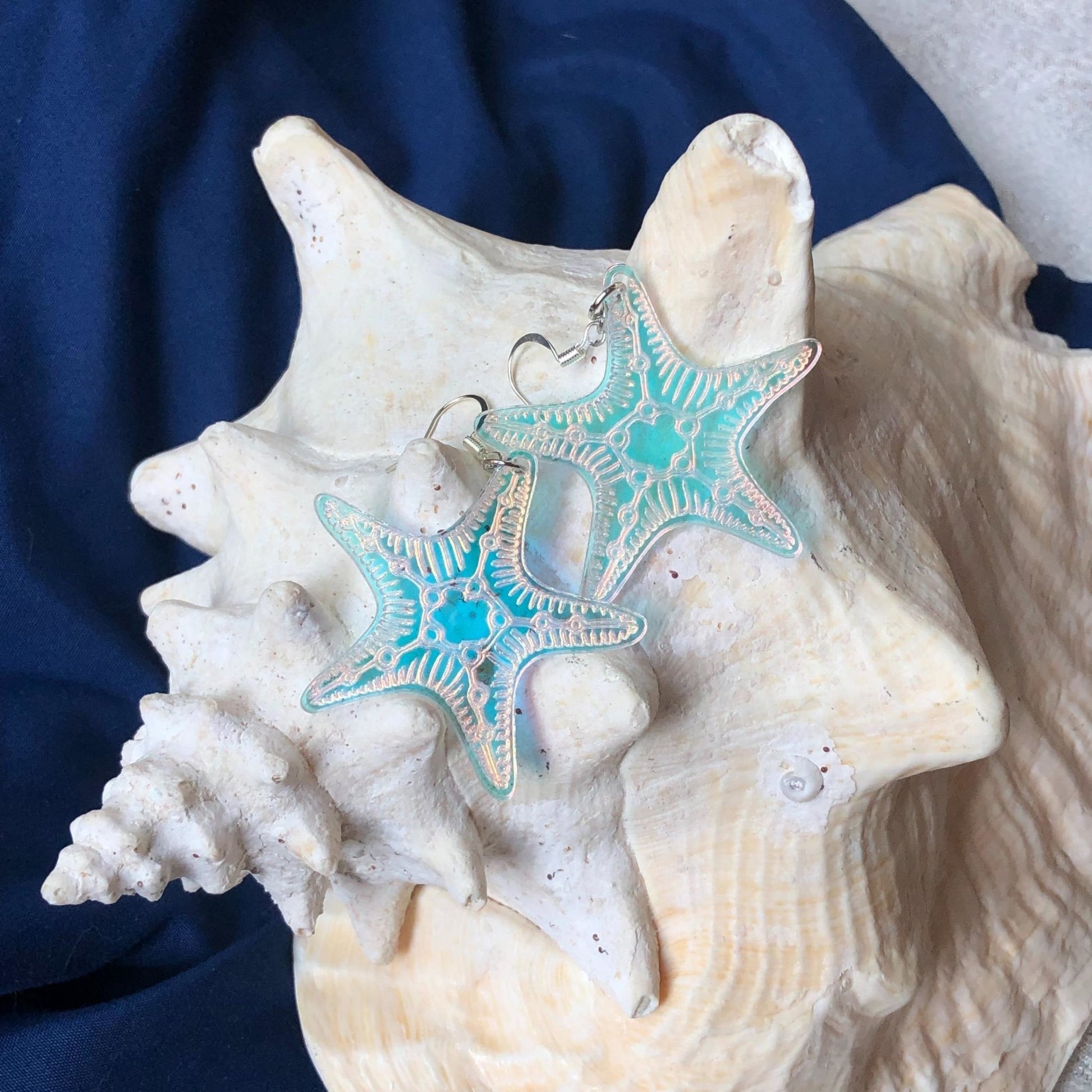 Iridescent Starfish Earrings - Driftless Enchantments