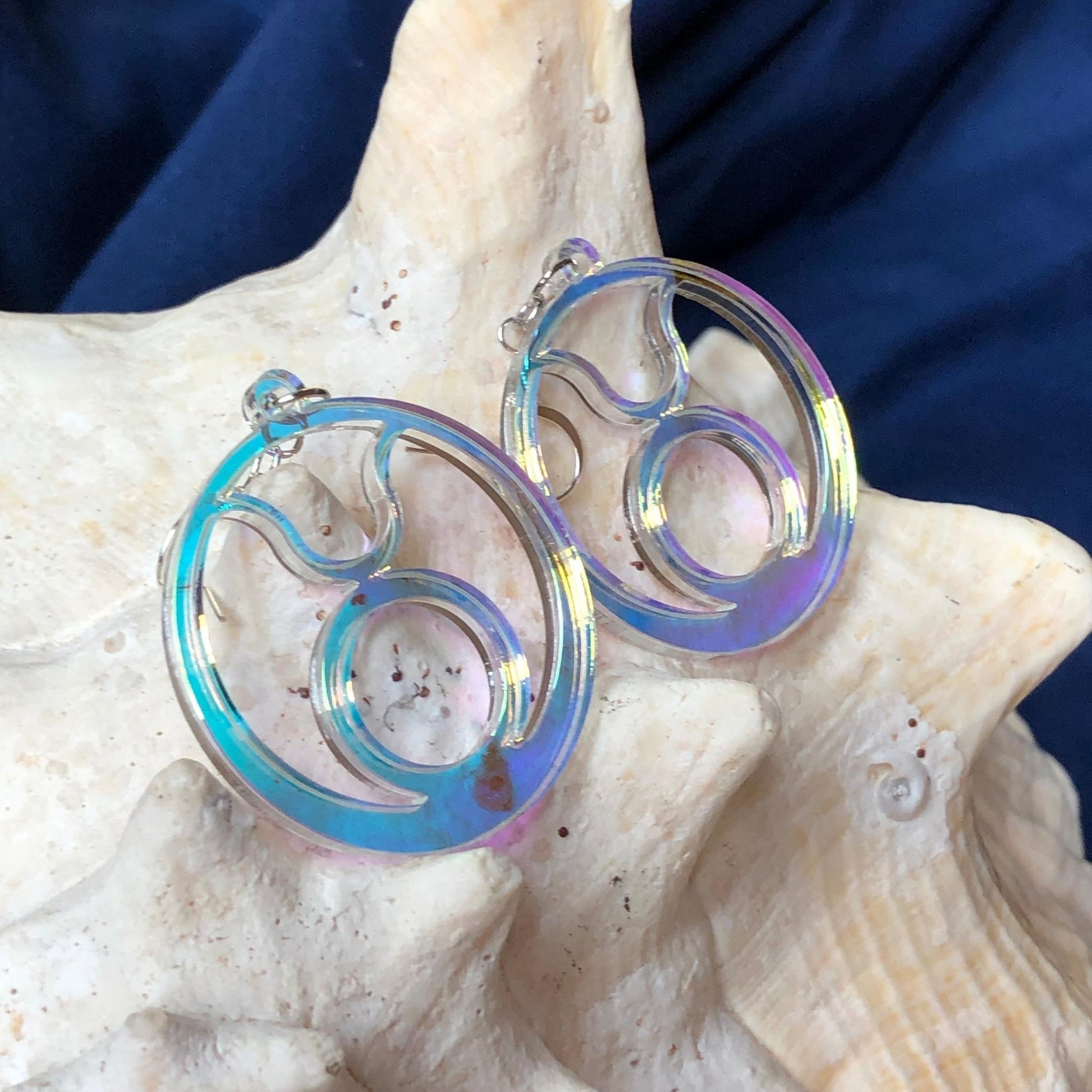 Iridescent Taurus Zodiac Earrings - Driftless Enchantments