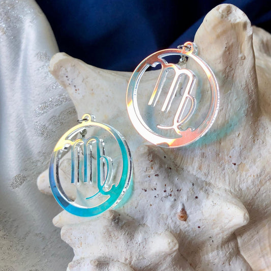 Iridescent Virgo Zodiac Earrings - Driftless Enchantments