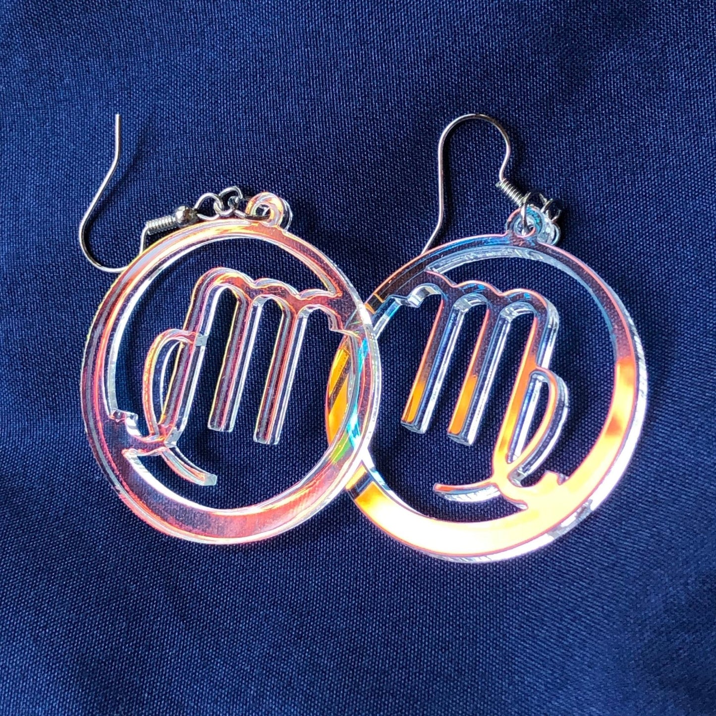 Iridescent Virgo Zodiac Earrings - Driftless Enchantments